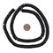The Bead Chest 8mm Black Bone Button Beads: Nepal Flat Round Disk Heishi Beads for DIY Necklace Jewelry Making